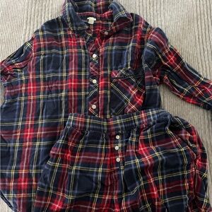 Aerie Plaid Pajama Set - Red and Blue